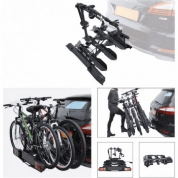 Pure Instinct Towbar Bike Rack for 4 Bikes, Foldable, FAT & 3 E-Bike Compatible - 1