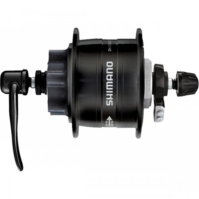 Mazo Dinamo Shimano DH-3D32-QR 6V 3W 32H Negro para Freno a Disco - 1