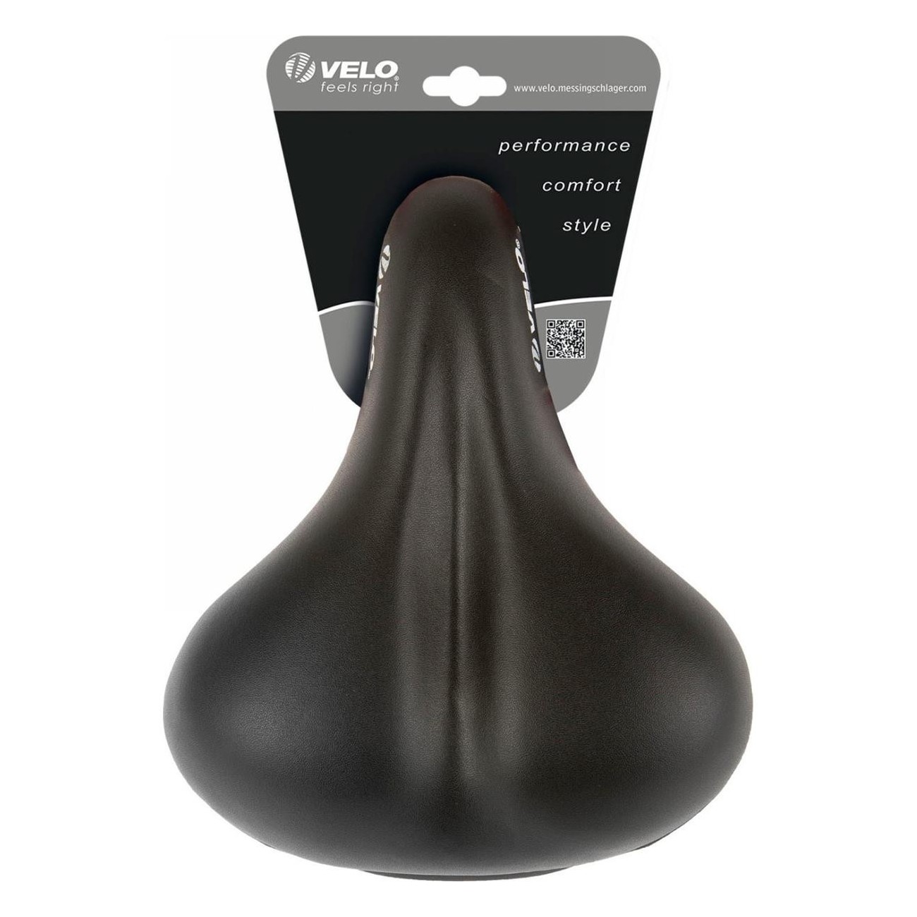 Selle Velo Elasto Grip City Comfort Noire 258x217 mm avec Poignée et Protection - 4