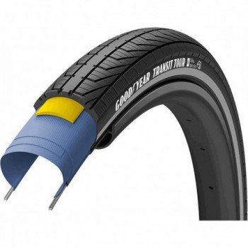 Pneu Goodyear Transit Tour 700x40 Rigide Noir avec Réflexes Reflex - 1