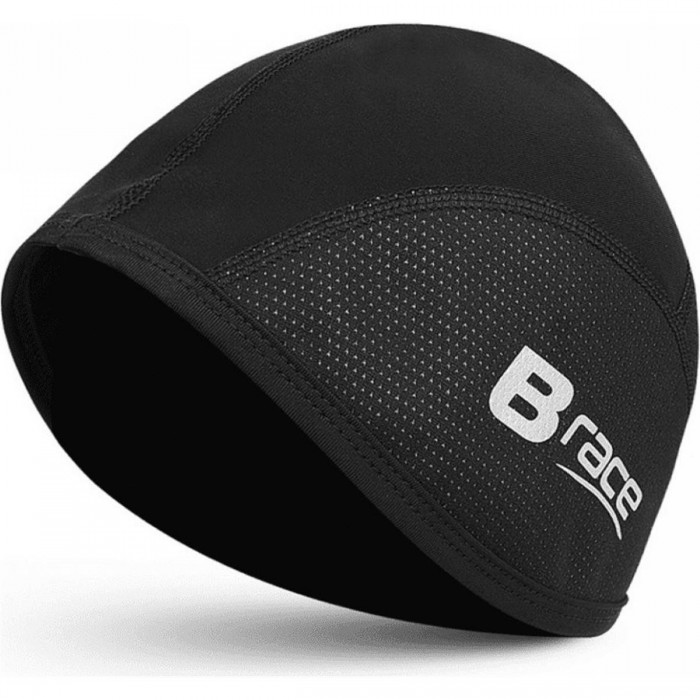 Black Windproof Skull Cap for Winter Cycling, Size 58-60 cm - 1