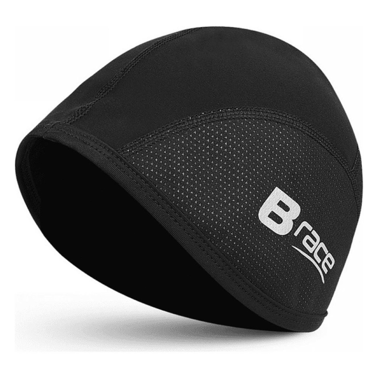 Black Windproof Skull Cap for Winter Cycling, Size 58-60 cm - 1