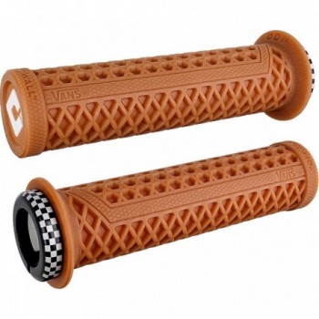 ODI Vans V2.1 Lock-On Griffe mit Schachmuster-Klemmen, 135mm, Waffle-Design - 1