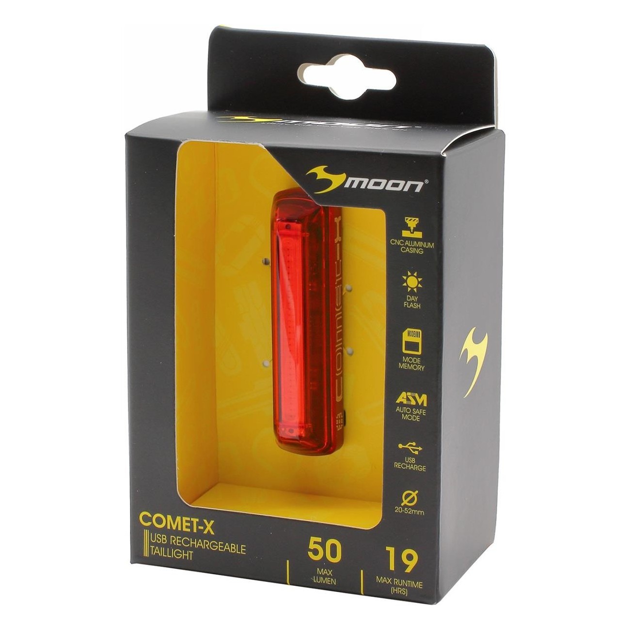 Moon Comet-X USB Rechargeable Red LED Rear Light with 30 LEDs, 15h Battery Life - 6