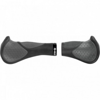 Manopole Ergonomiche Velo Ergogel D3 in Gel Nero/Grigio 140/92 mm per Bicicletta - 1 - Manopole - 0698238511117