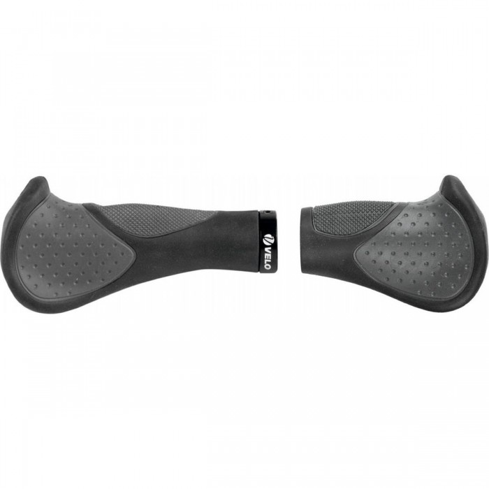 Manopole Ergonomiche Velo Ergogel D3 in Gel Nero/Grigio 140/92 mm per Bicicletta - 1 - Manopole - 0698238511117