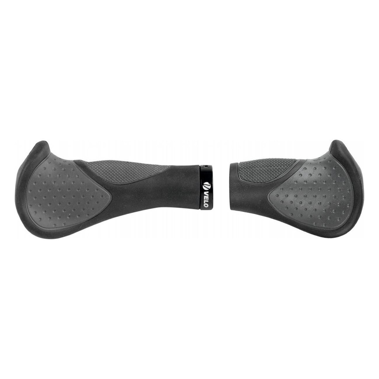 Manopole Ergonomiche Velo Ergogel D3 in Gel Nero/Grigio 140/92 mm per Bicicletta - 1 - Manopole - 0698238511117