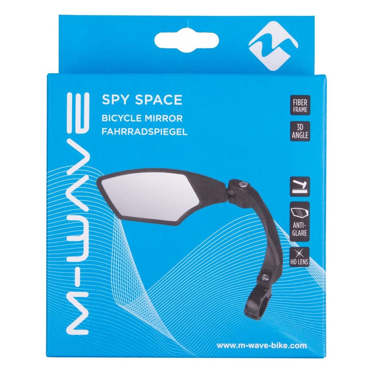 Espejo Retrovisor de Bicicleta M-Wave para Montaje Derecho, 22,2 mm - 3