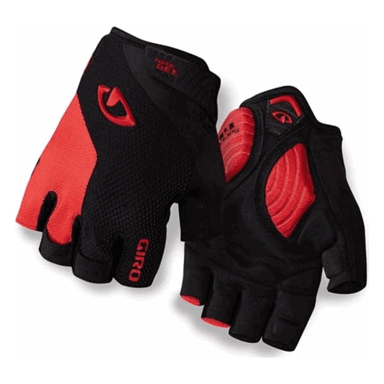 Gants d'été courts Strade Dure SG Noir/Rouge avec TechnoGel Taille M - 1