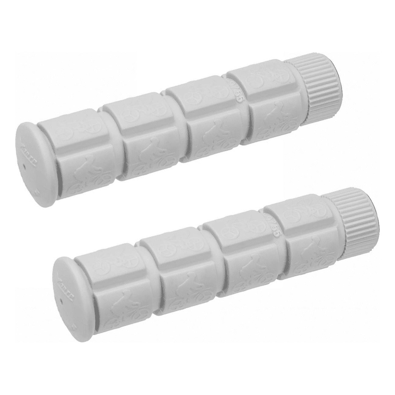 Manopole Ngrip Bianche in Gomma 120mm per Adulti - Comfort e Stile - 1 - Manopole - 8055320653131