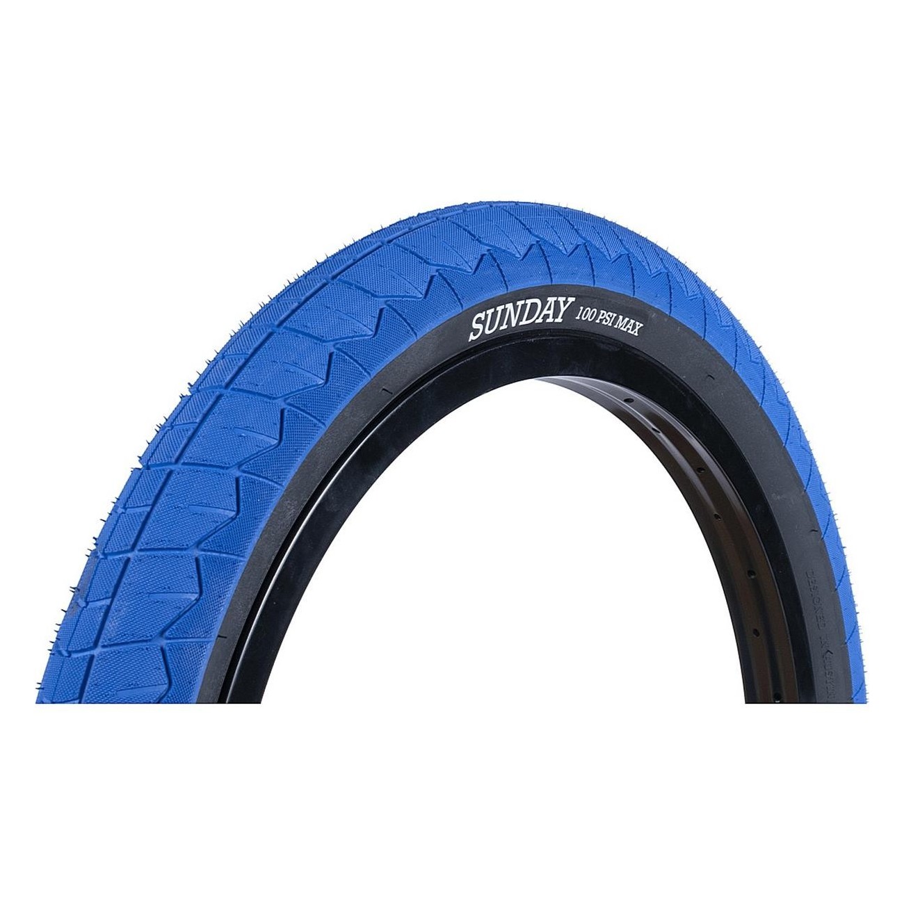 Current V2 Tire 20x2.40' Blue with Black Stripe, Double Layer, BMX - 1