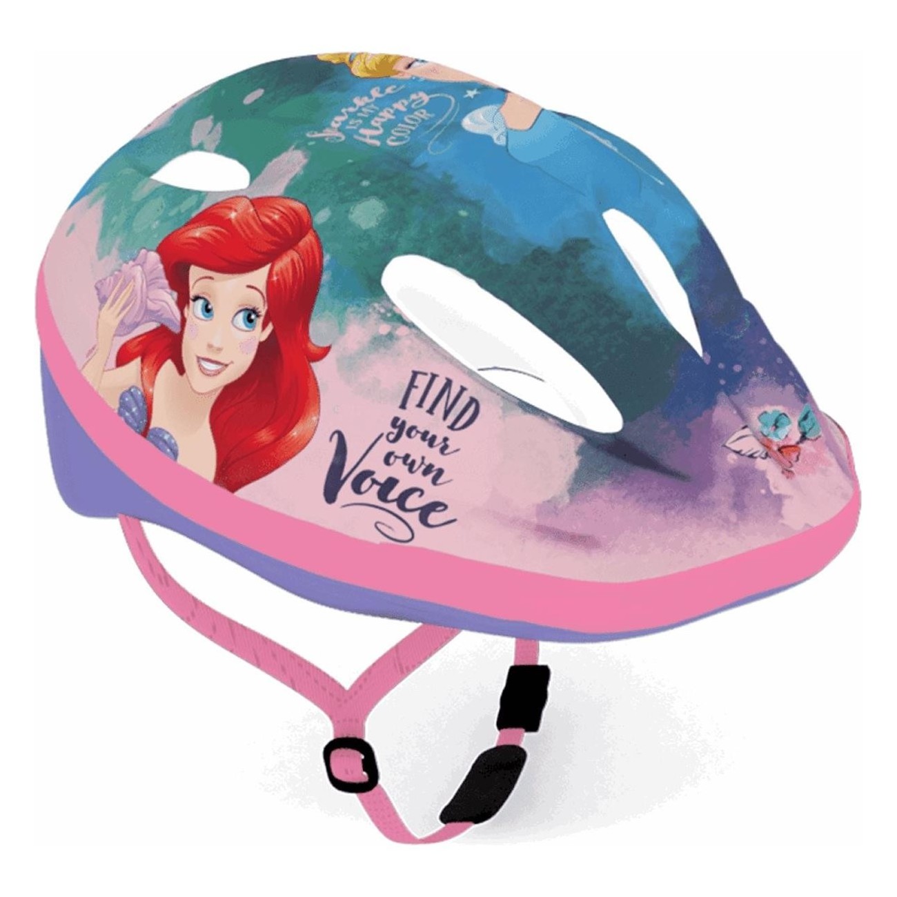 Casque Fille Disney Princess Rose - Sécurité et Style, Taille S/M (52-56 cm) - 1