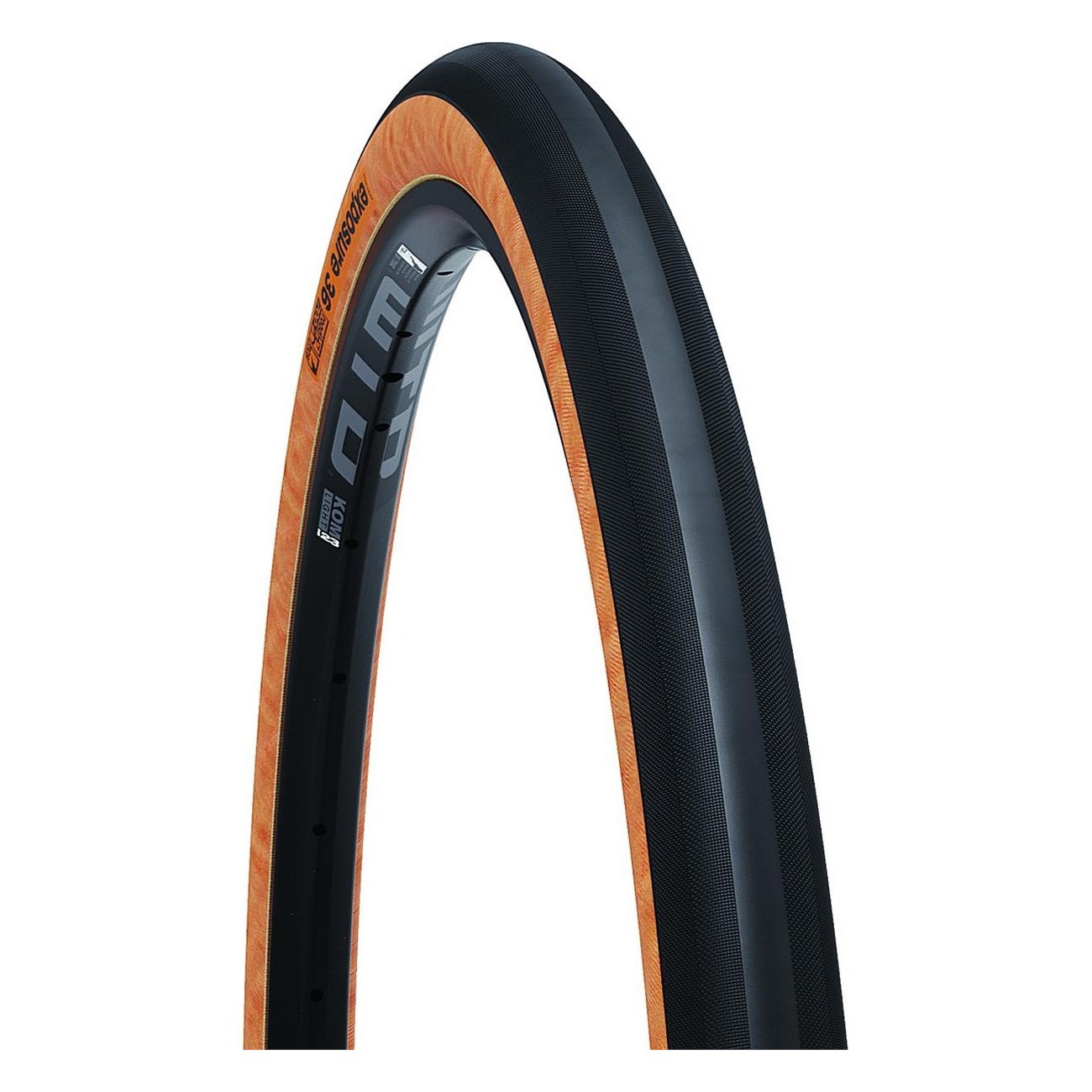 TCS Exposure Road Tire 700x36c Tubeless, Light Brown Sidewall, for Adventure & Gravel - 1