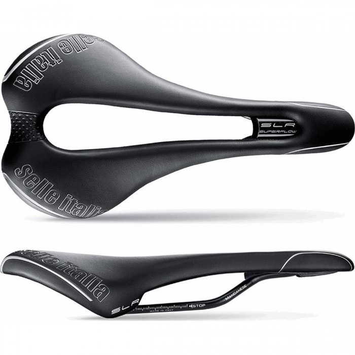 Selle SLR TM Superflow Noir 145x275mm L3 Rail Manganèse 210g - Confort et Performance - 1