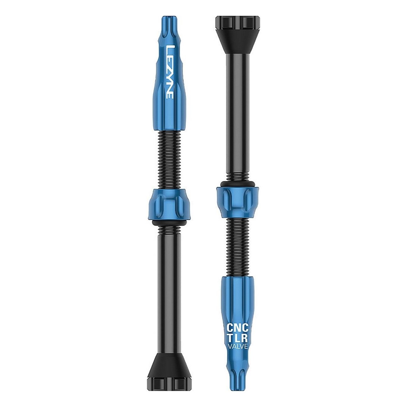 Lezyne CNC 60mm Tubeless Valve in Blue - 1 Pair - 1