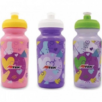 Botella Niña 380ml MVTEK - Set de 3 Piezas en Colores Variados - 1