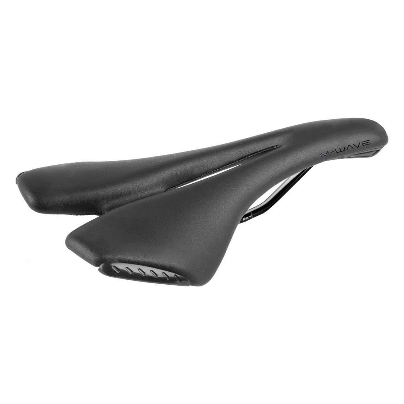 Selle de Course M-Wave Spider 280x144 mm O-Zone Full Cut Noire avec Protection Antiabrasion - 1