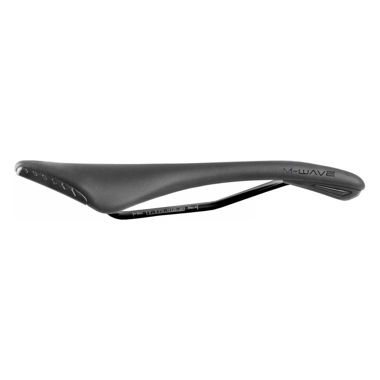 Sella da Corsa M-Wave Spider 280x144 mm O-Zone Full Cut Nera con Protezione Antiabrasione - 2 - Selle - 0698238525442