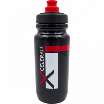 Borraccia X-Celerate 550ml Nero/Rosso con Valvola MVTEK, Leggera 66g, Polietilene Inodore - 1 - Borracce - 8005586229021