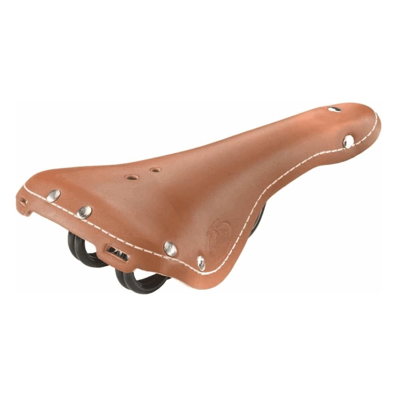 Citybike Saddle 1975 in Leather with Springs, Brandy Color, Comfort & Style - 1