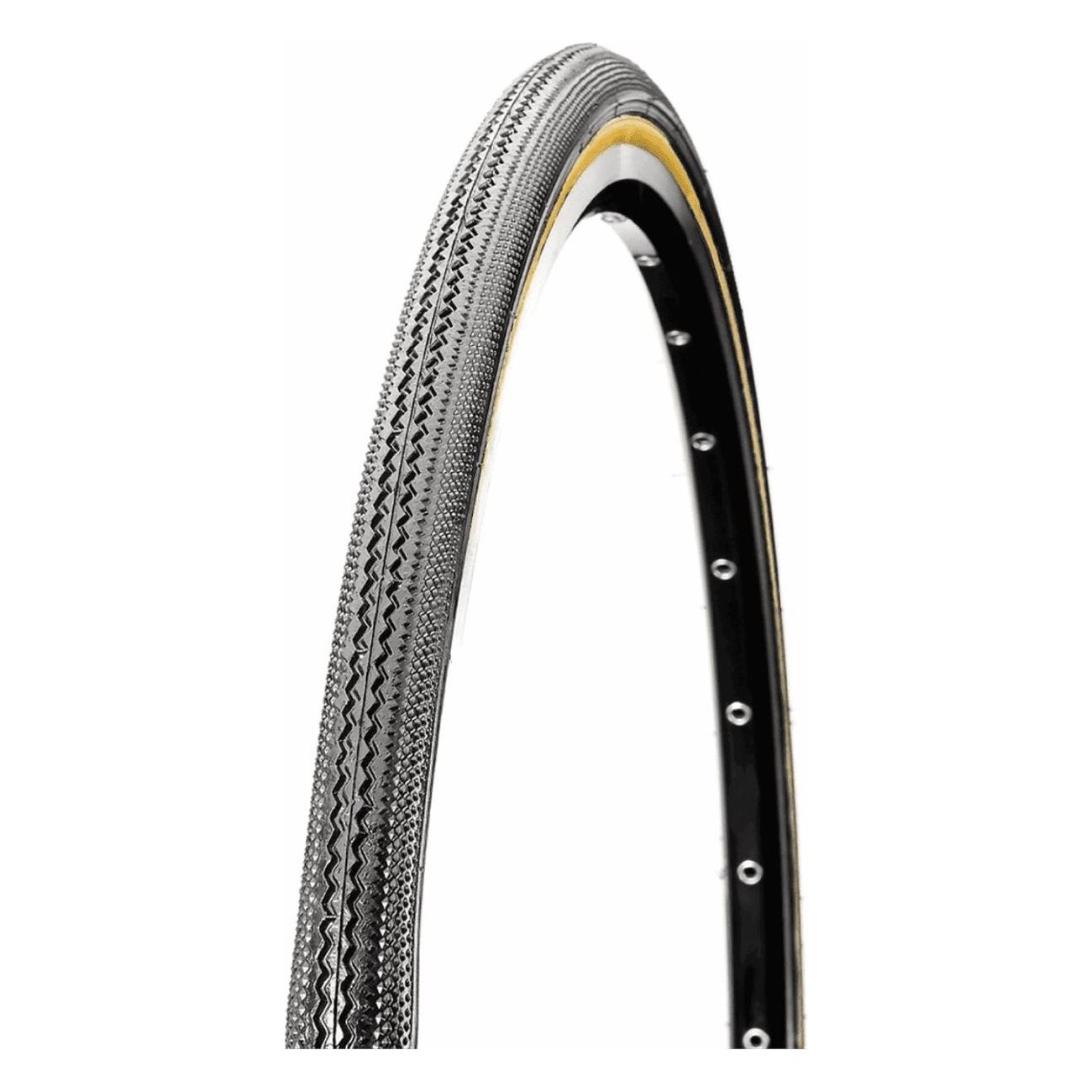 CST 27x1 1/4 Black/Beige Rigid Tire for City Trekking - 510g - 1