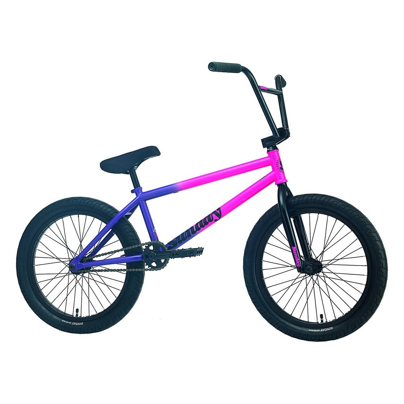 Sunday Street Sweeper BMX Bike Seeley LHD - Matte Hot Pink Grape Fade - 1