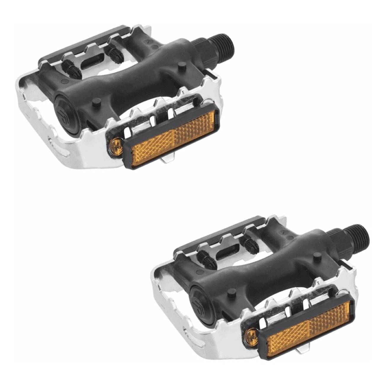 Nylon MTB Offroad Pedals 105x81 mm Black/Silver - 306g - 1