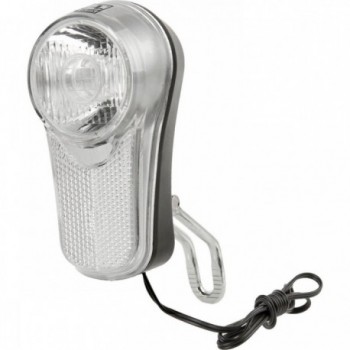 Faro Delantero Dinamo LED ANLUN 6V/2.4W con Soporte y Doble Cable, StVZO - 1