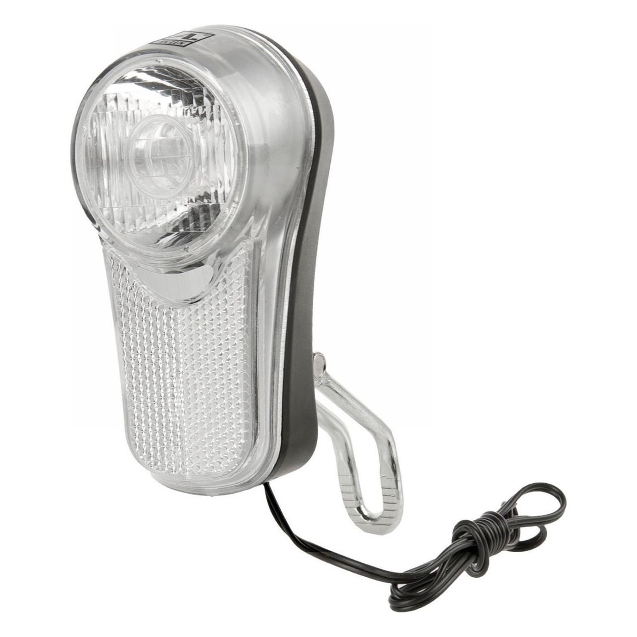 Faro Delantero Dinamo LED ANLUN 6V/2.4W con Soporte y Doble Cable, StVZO - 1