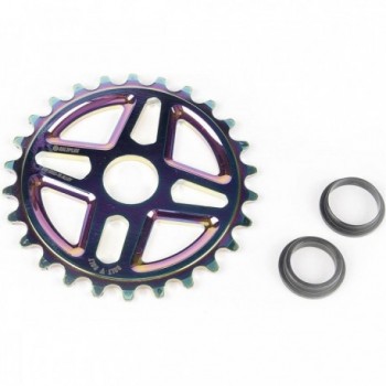 CNC Sprocket Center 6061-T6 25T Oil Slick with Adapter - 1