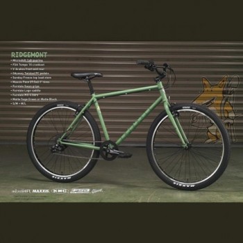 Fairdale Ridgemont M/L Matte Black Bike with Steel Frame and V-Brakes - 1