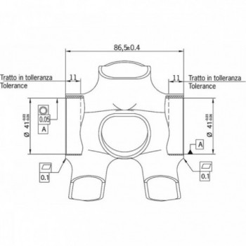 Movimento Centrale Press Fit 86.5x41mm EVO MAX in Alluminio AL 7075 T6 CNC per Biciclette - 2 - Movimento centrale e calotte - 8