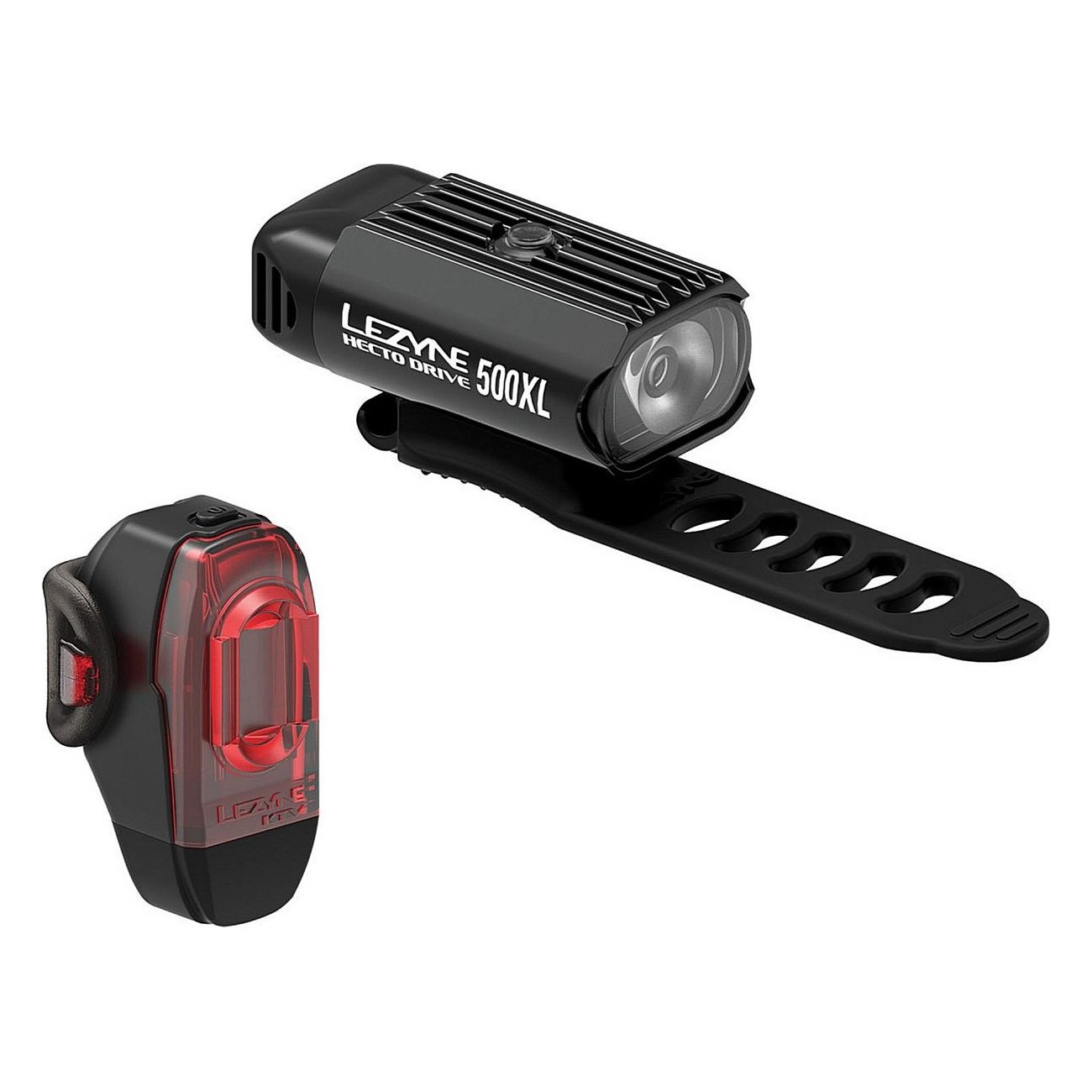 Set de Lumières de Vélo Hecto Drive 500XL Avant et KTV Arrière Noir/Noir - 1