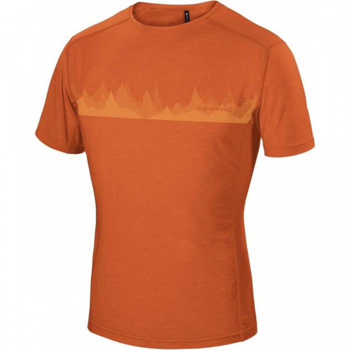 T-shirt Homme Orange XXXL Trekking Voyage Polyester Lyocell - 1