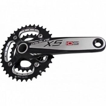 MVTEK Air Force Crankset 2x10V 38/26 Teeth BB System Black/Silver - 1