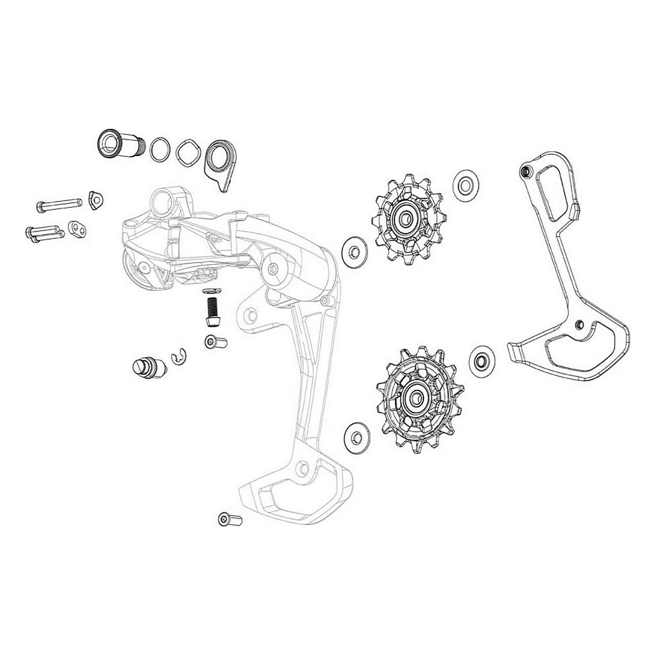 Kit Puleggia Deragliatore Posteriore per Modelli Force22 e Rival22 - Prestazioni Ottimali e Affidabilità - 1 - Pulegge - 0710845