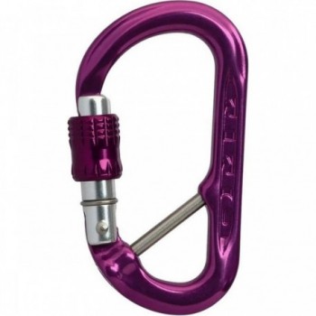 XSRE Lock Captive Purple Carabiner with Screw Lock and Removable Safety Bar - 1