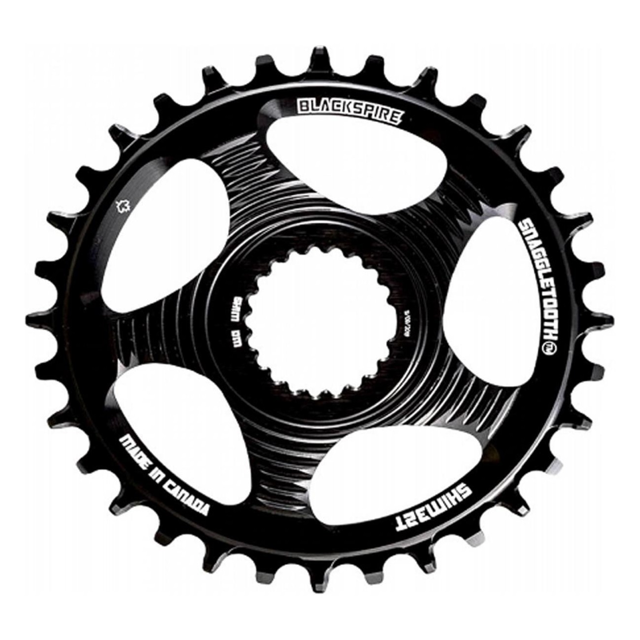 34D Oval Chainring Shimano MTB 12v Direct Mount Snaggletooth - 1