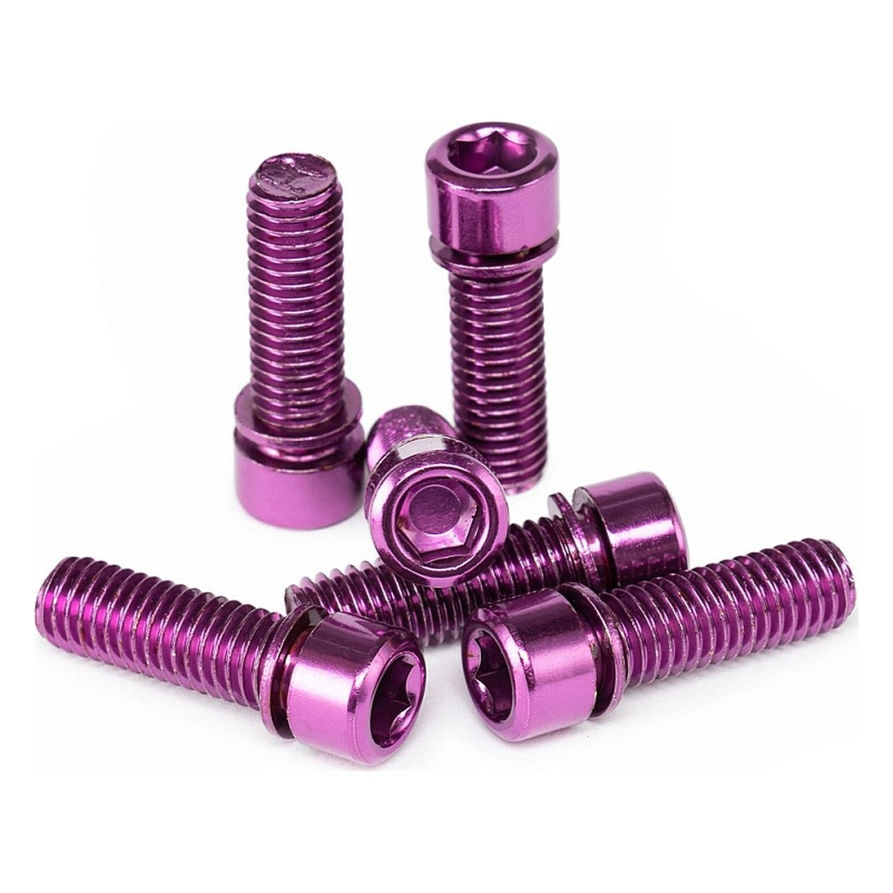 Set of Salt Solid Purple Screws - 6 Pieces M8x25mm - 1