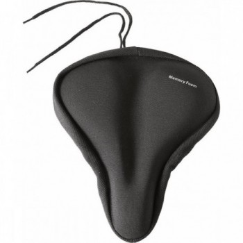 Memory Foam Bike Seat Cover Black 260x230mm 140g with Drawstring MVTEK - 1