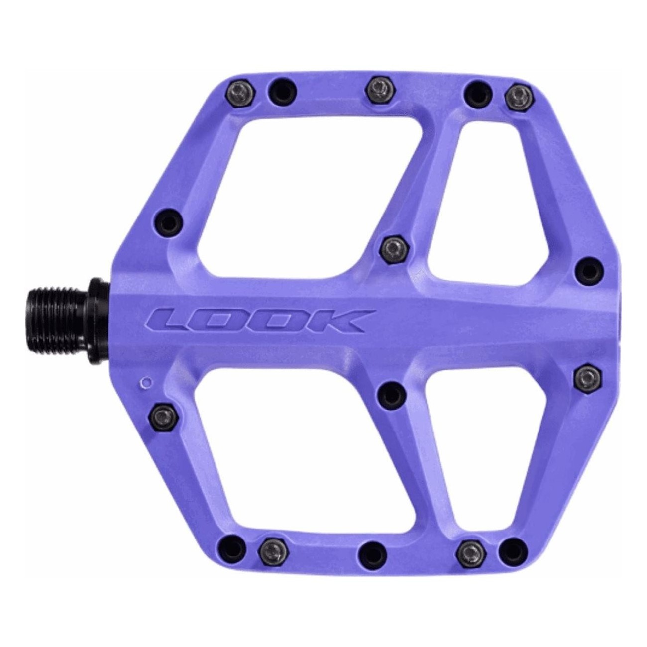 Purple Composite MTB Trail Fusion Flat Pedals - 320g, High Grip & Stability - 1