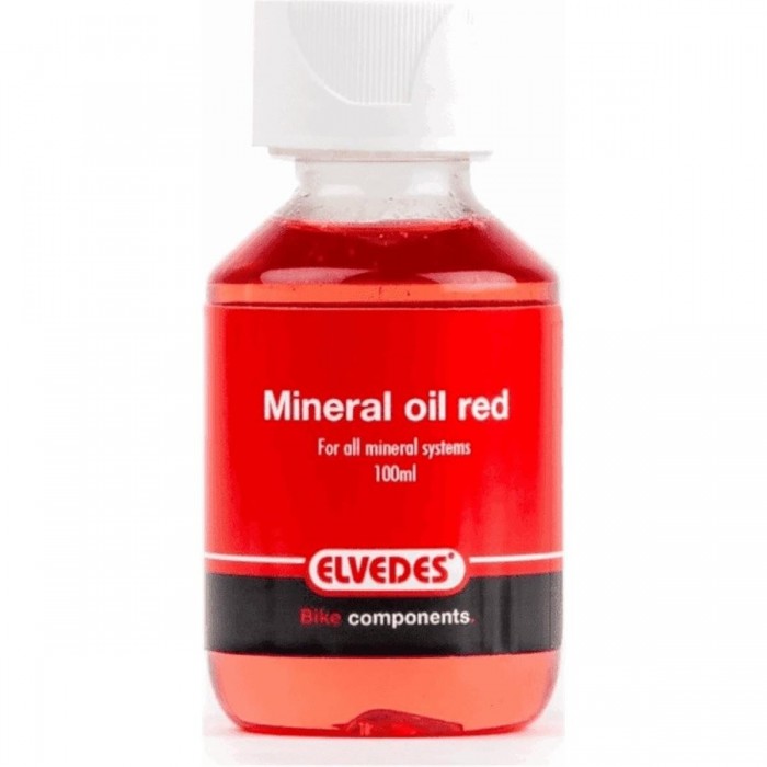 Huile de Frein Minérale Rouge Elvedes 100 ml pour Systèmes Hydrauliques - 1