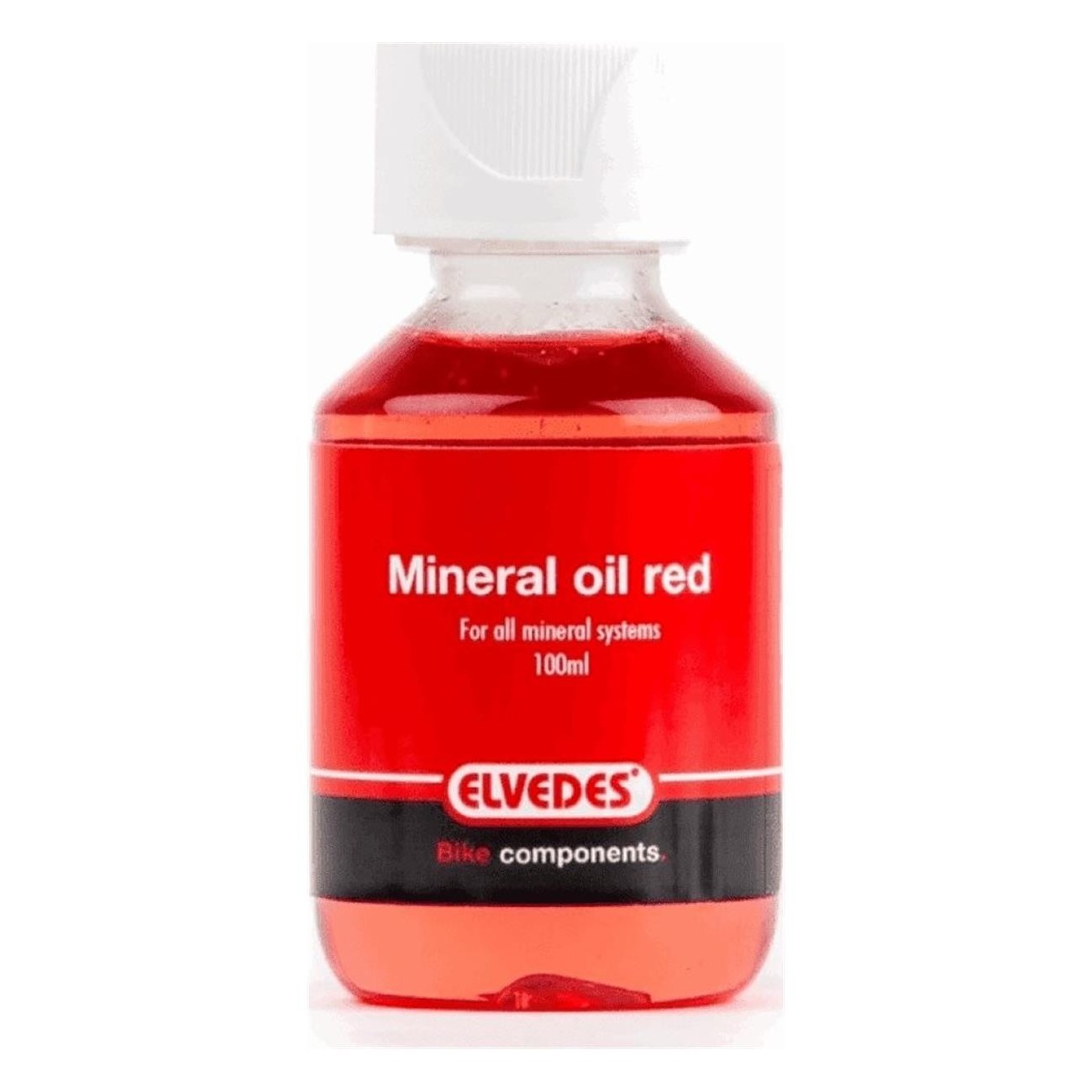 Huile de Frein Minérale Rouge Elvedes 100 ml pour Systèmes Hydrauliques - 1