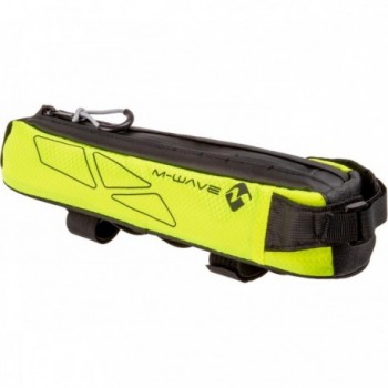 Borsa Impermeabile per Tubo Superiore M-Wave Rough Ride Top, Giallo Neon, 0,75L, con Stampa Riflettente - 1 - Borse e bauletti -