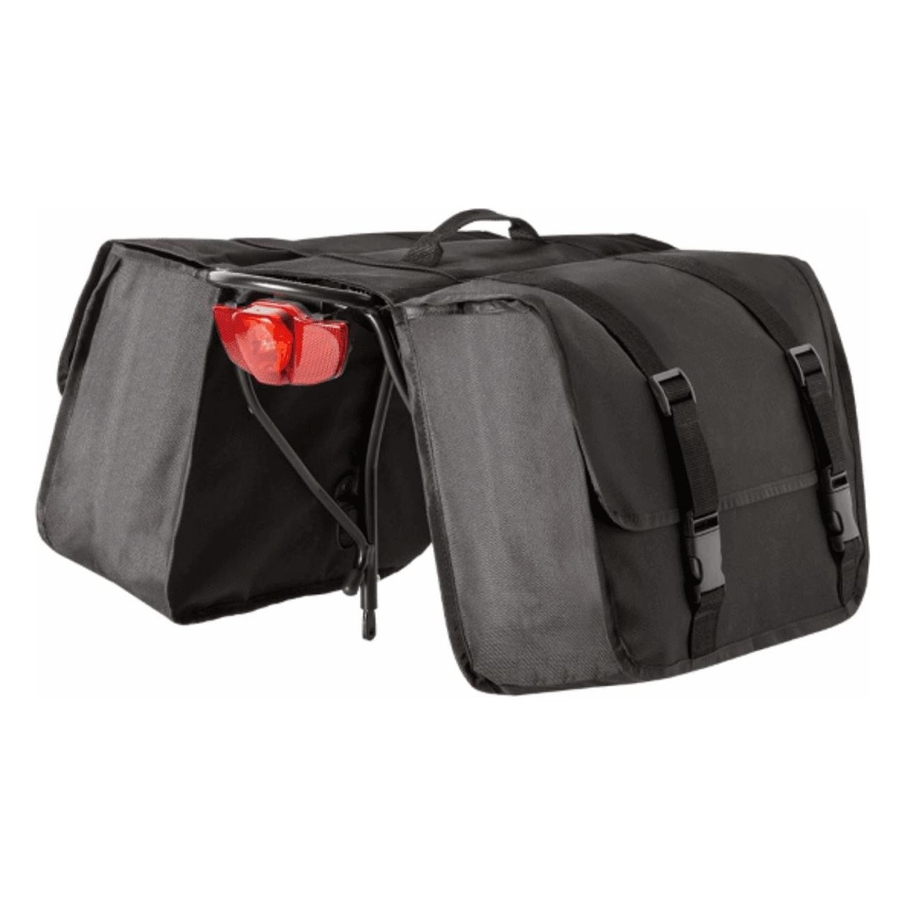 Borsa Portapacchi City 14L Impermeabile in Tessuto 600D Nero per Bicicletta - 1 - Borse e bauletti - 