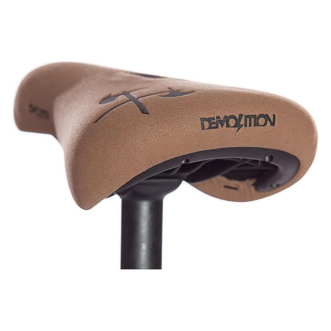 Brown Demolition Seat with Raised Axes Logo - Comfort & Style for Pivotal System - 1