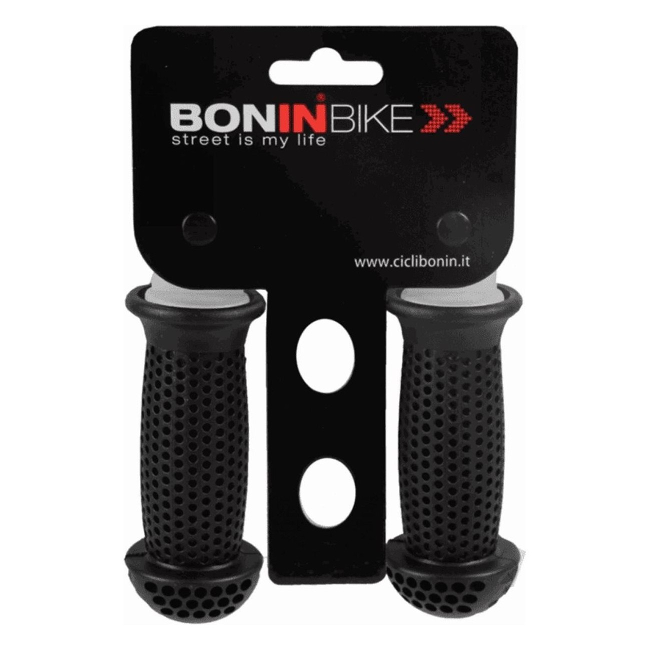 Poignées de vélo pour enfants avec protège-mains en PVC noir, 22mm - 2