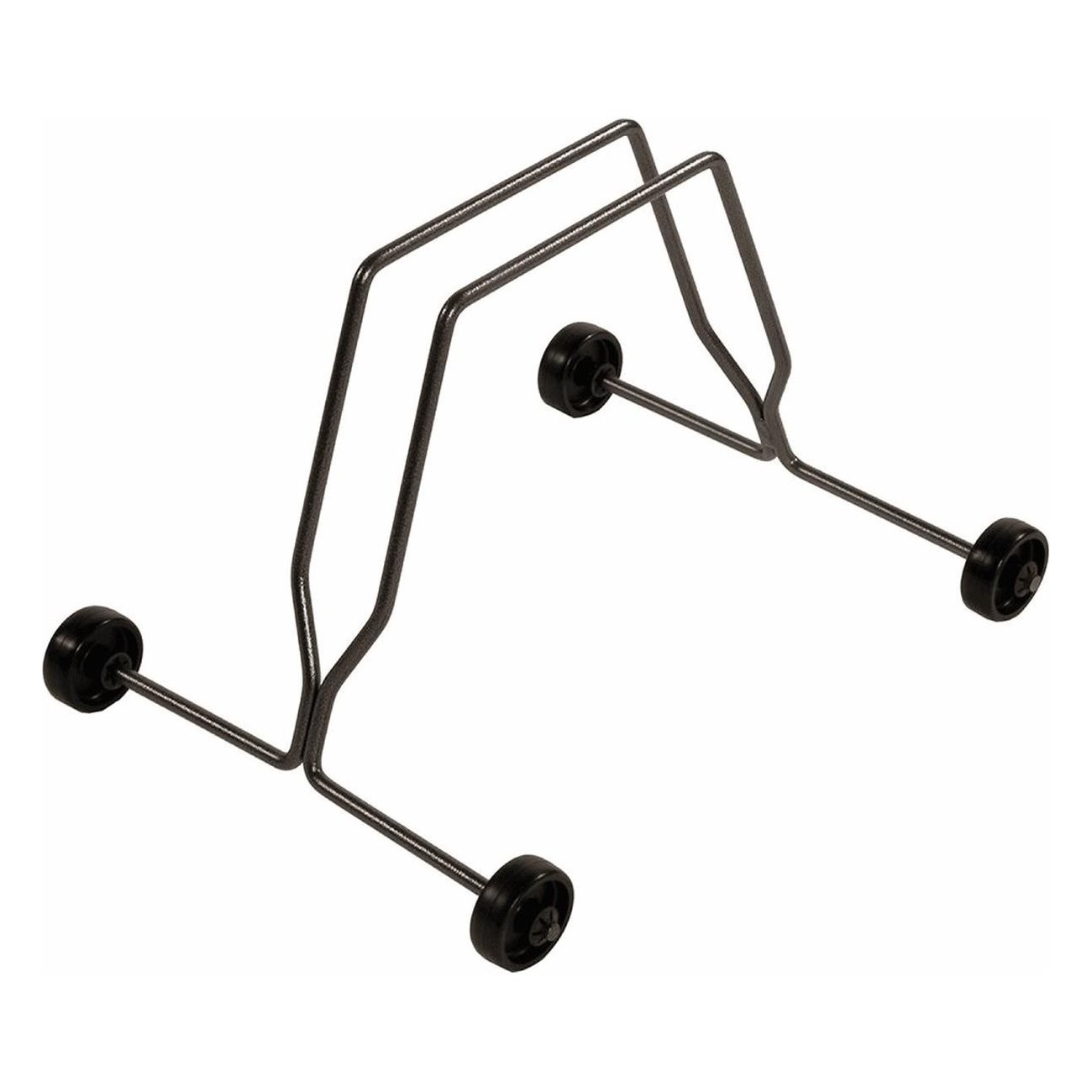 Reggiciclo Rack in Acciaio Nero con Rotelle - MVTEK - 1 - Portabici - 8054242275056