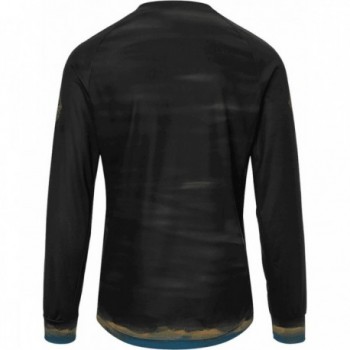 Atmungsaktives Roust LS Shirt Schwarz Orange Blau Größe M mit langen Ärmeln und Mesh-Panels - 2