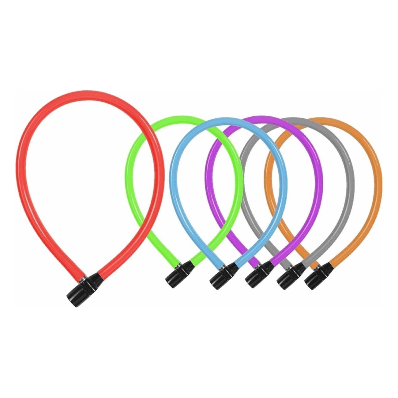 Candado ABUS con Cable de Acero 6x550mm 3406K/55 - Colores Variados - 1